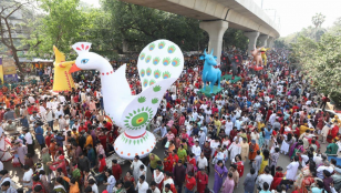 বর্ষবরণে শুরু মঙ্গল শোভাযাত্রা