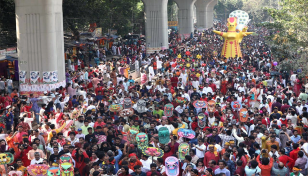 শান্তির বার্তা দিয়ে শেষ হলো শোভাযাত্রা
