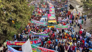 রাজধানীতে আওয়ামী লীগের বিজয় শোভাযাত্রা