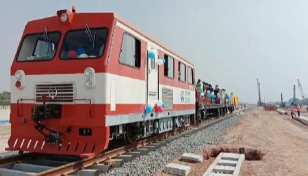 পদ্মা সেতুর রেল লাইনে চললো পরীক্ষামূলক ট্রেন