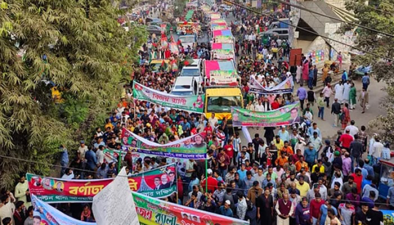 রাজধানীতে আওয়ামী লীগের বিজয় শোভাযাত্রা