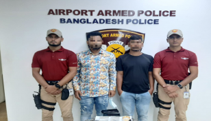 শাহজালালে কোটি টাকার সোনা পাচার, ২ যাত্রী আটক