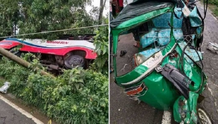 হবিগঞ্জে বাসচাপায় অটোরিকশার ৩ আরোহী নিহত