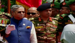 বঙ্গভবনে রাষ্ট্রপতি মো. সাহাবুদ্দিনকে ‘গার্ড অব অনার’ 