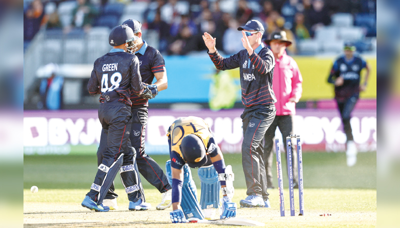 Namibia causes huge upset to beat Sri Lanka at T20 WCup