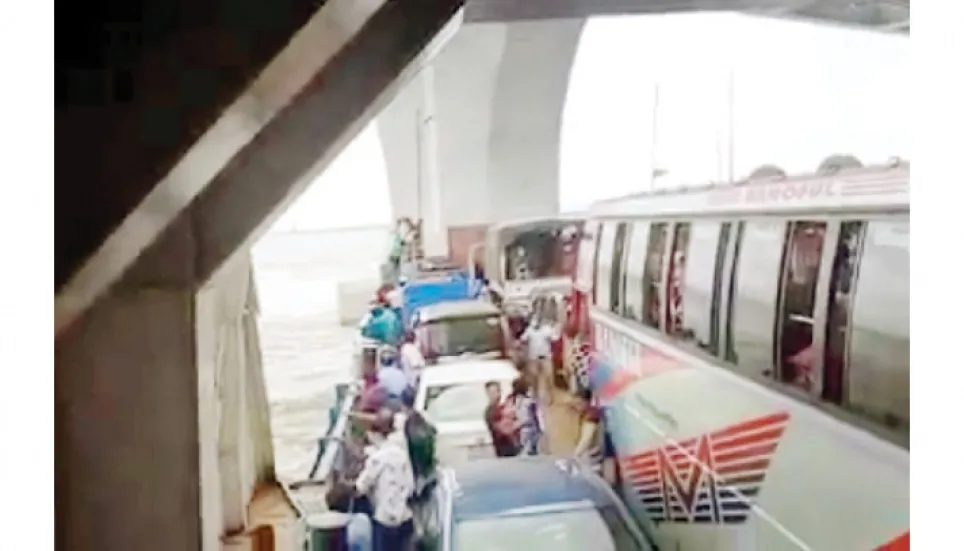 Ferry hits Padma Bridge pillar, 20 hurt