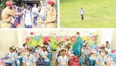 Students relish return to classrooms 