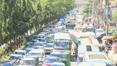Traffic clogs Dhaka on first day of school reopening