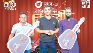 Two winners receive motorbikes in Nagad cash-in campaign