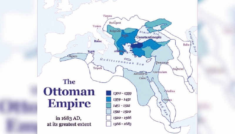 Turkish history - The Ottoman Empire at its greatest extent in