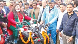 RCC launches beach bike, chair for Padma riverbank tourists 