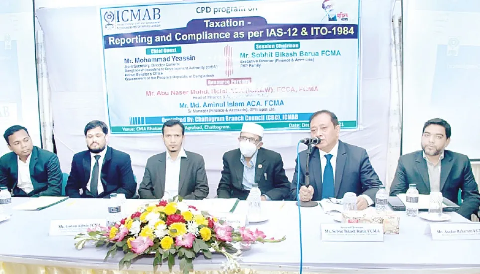 ICMAB holds session on taxation in Chattogram 