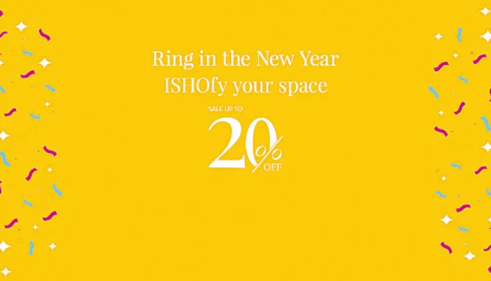 ISHO offers up to 20% discount on new year sale 