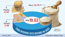 Record food reserve looks ironic against high rice price 