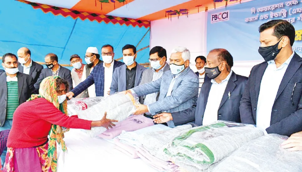 FBCCI distributes blankets in Dhaka 