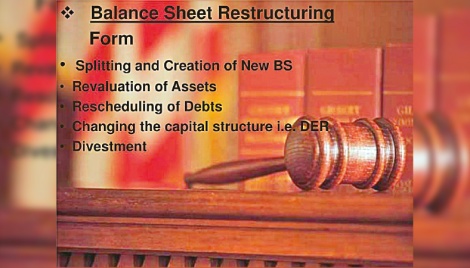 Restructuring of balance sheet and its effect 