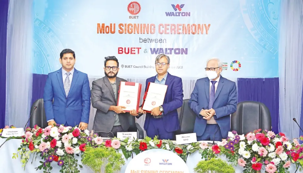 Walton, BUET sign MoUs on conducting joint research 