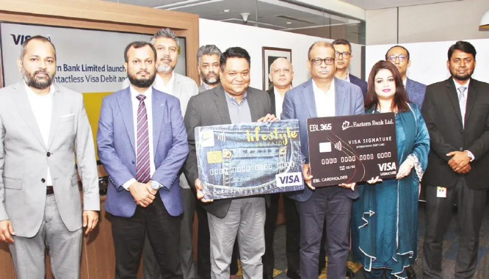 EBL launches contactless visa debit, prepaid cards 