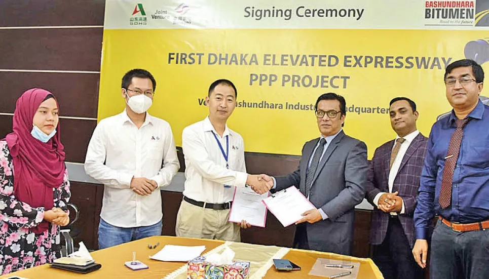 Dhaka elevated expressway to use Bashundhara bitumen 