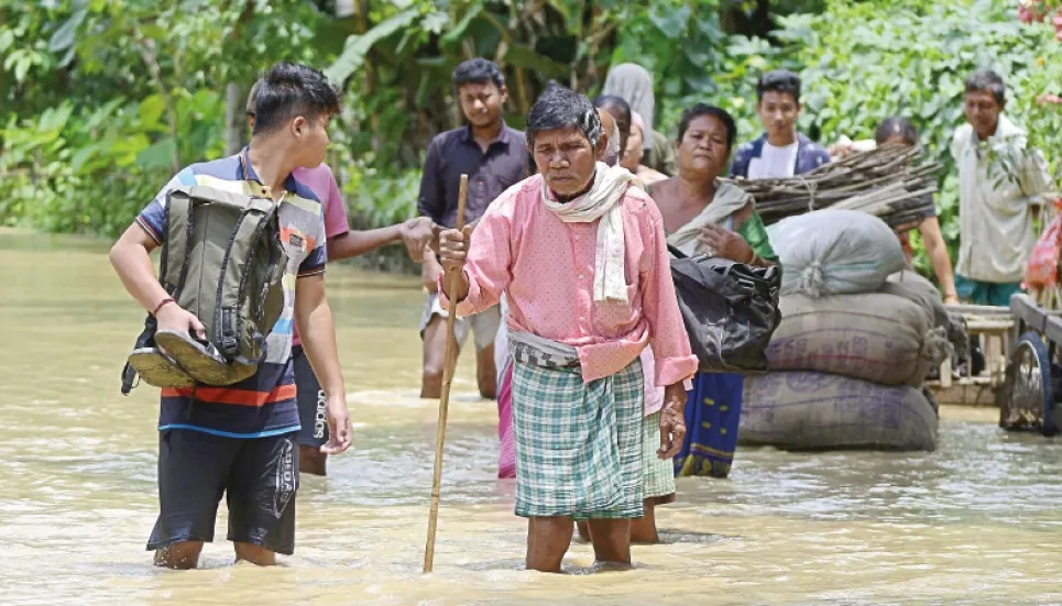 Half a million flee floods in northeast India 