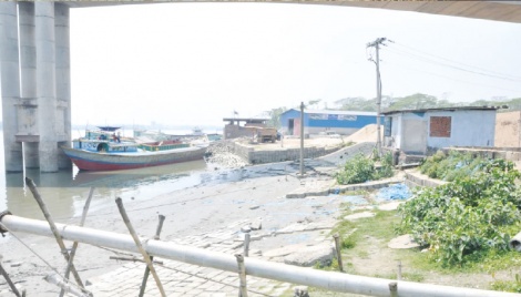 Land grabbers eat up Kirtankhola River 