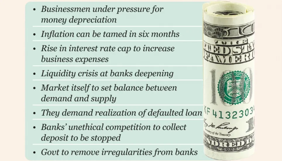 Businessmen against any move on lifting interest rate cap