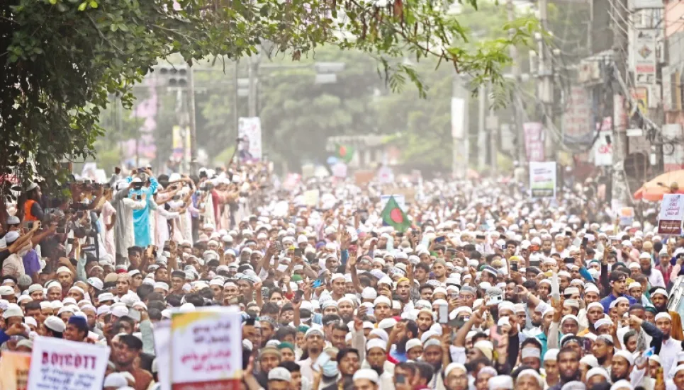 Protesters rally in Dhaka against remarks on Prophet 