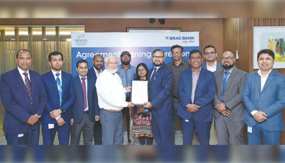 BRAC Bank, Heifer Bangladesh join hands to help livestock farmers 