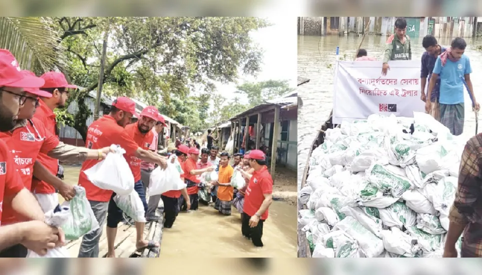 Shwapno stands beside flood-hit people in Sylhet 