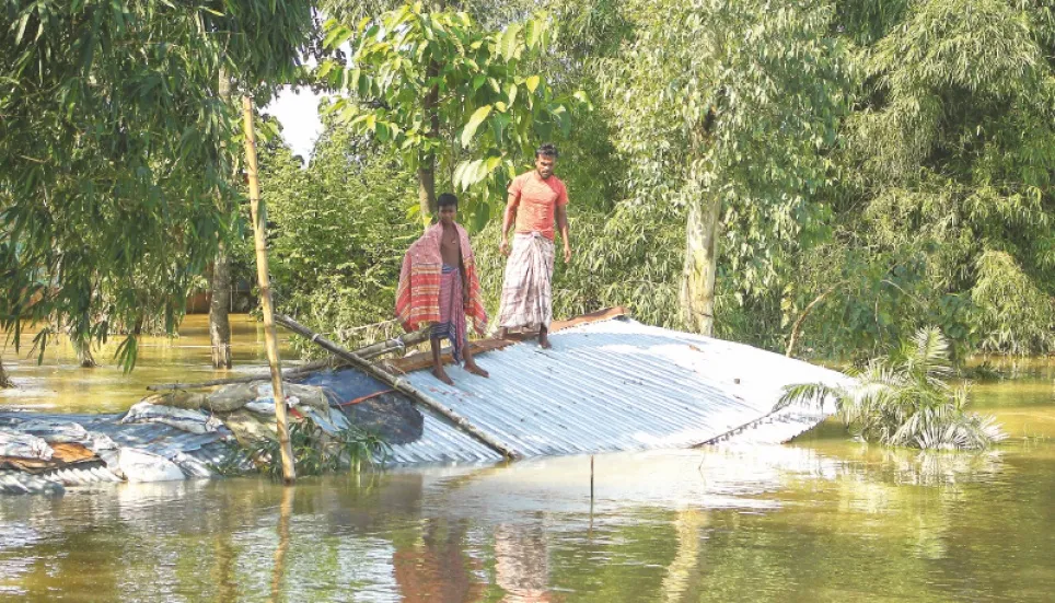 Waterborne diseases spread as water recedes 