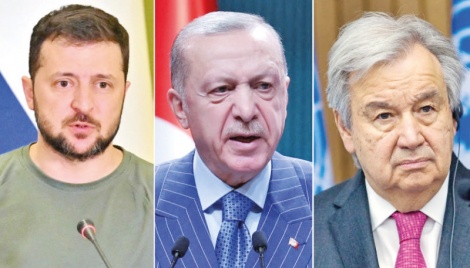 Guterres, Erdogan discuss grain export deal with Zelensky 