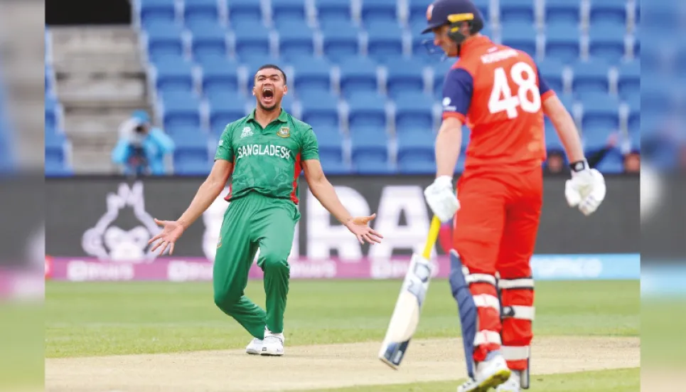 Pacer Taskin shines as Tigers bag first win 