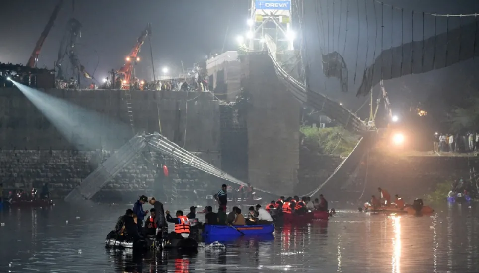 Arrests after India bridge collapse kills more than 130 