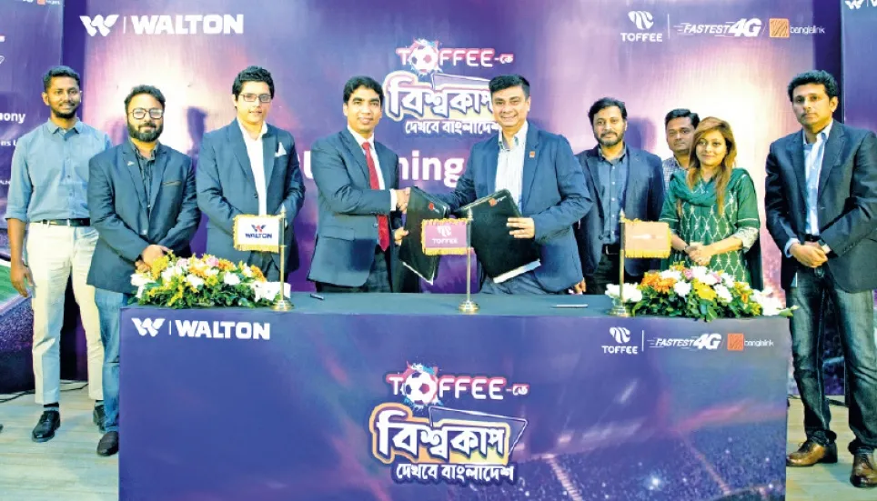 Customers to get pre-installed Toffee app in new Walton devices 