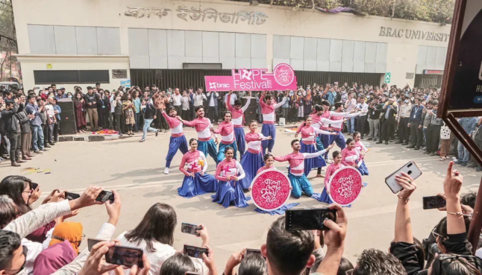 Flash mob held at university premises