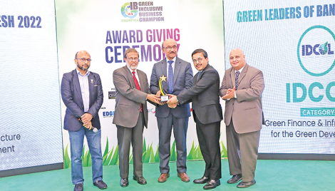 IDCOL wins Green Leaders of Bangladesh 2022 Award
