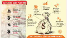 External debt sinks as lenders get uneasy
