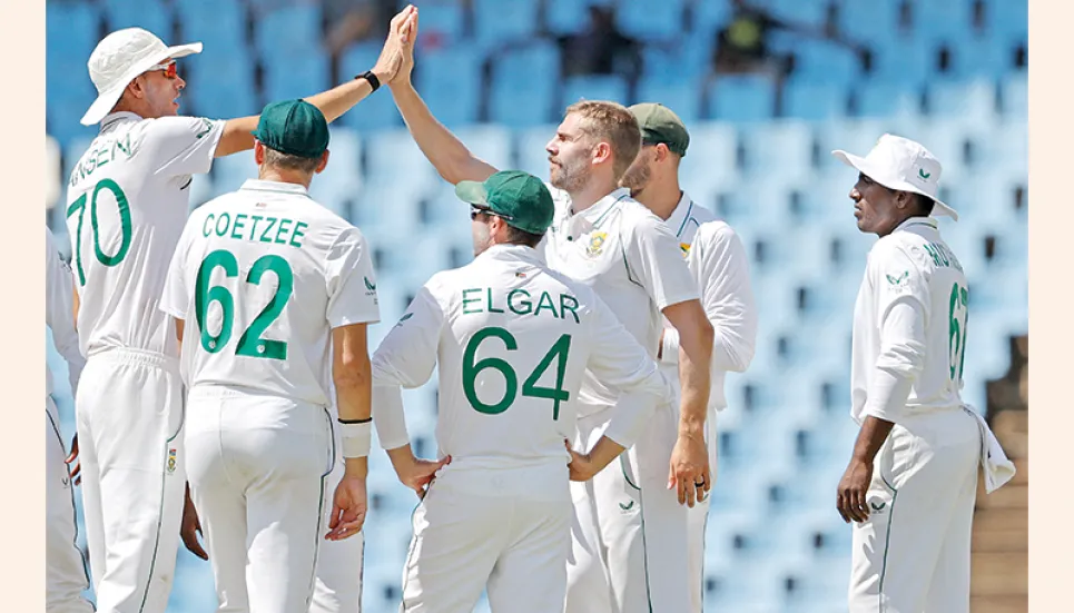 South Africa gain advantage as Nortje breaks stubborn Windies partnership 