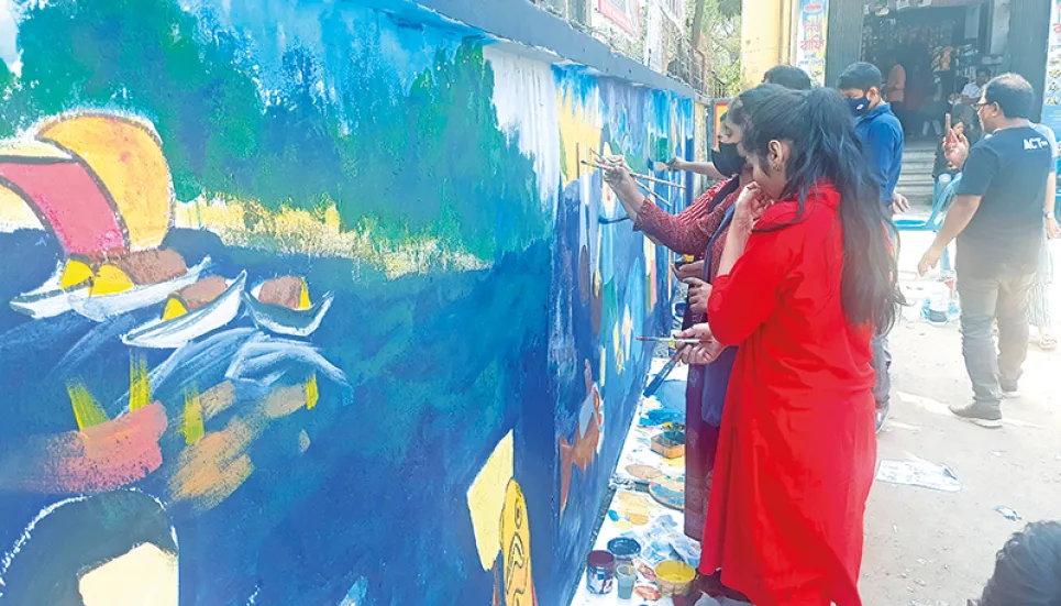 Artists take to unique protest over river pollution