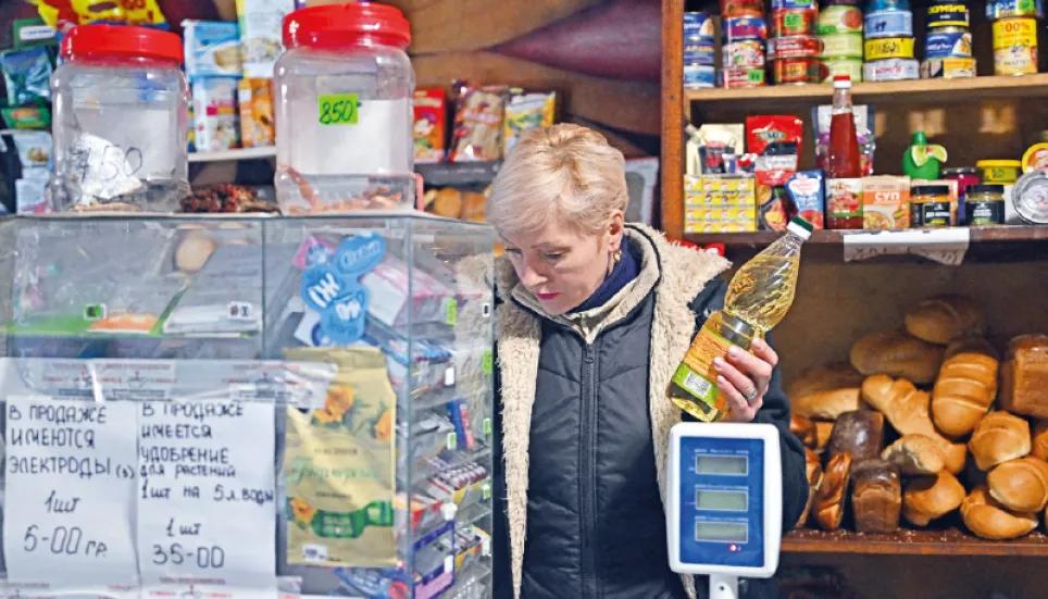 Small store is lifeline for locals in war-torn Ukraine
