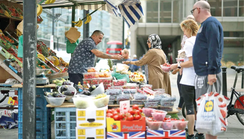 UK inflation holds above 10% on rampant food prices