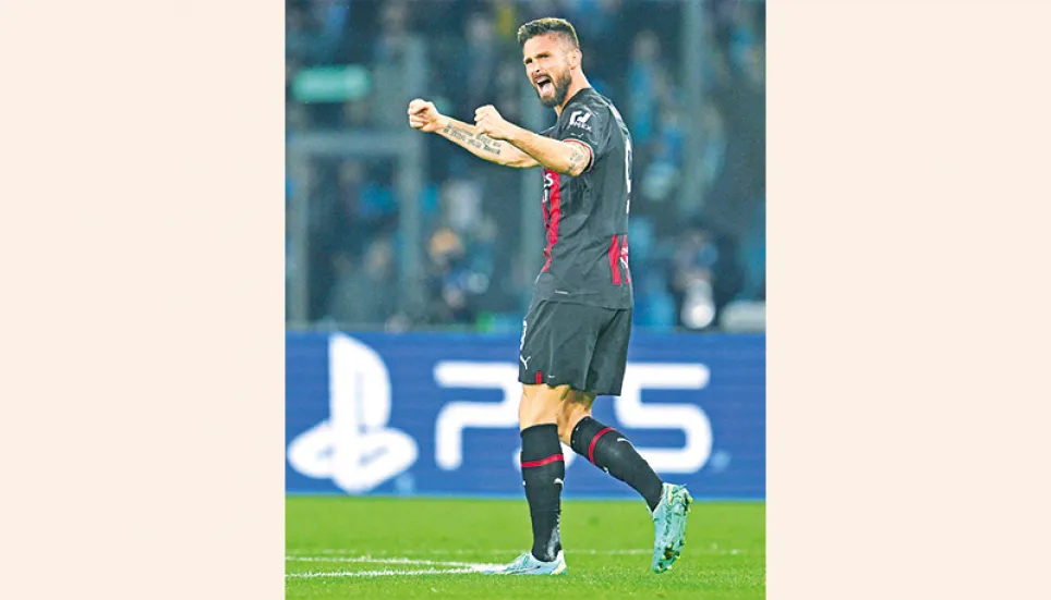 Giroud seals Milan’s passage past Napoli into UCL semis