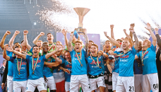 Napoli celebrate title triumph on day of goodbyes