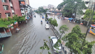 Heavy shower triggers waterlogging in Dhaka  