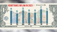 Remittance inflow drops 5.86% in July