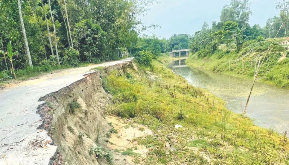 Dhanbari people suffer as awful road lies unrepaired