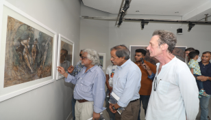 Masudur Rahman’s solo art show ‘Journey of the Cosmos’ begins at AFD