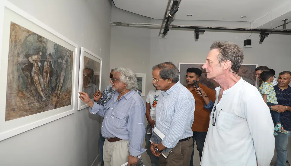 Masudur Rahman’s solo art show ‘Journey of the Cosmos’ begins at AFD