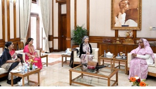 Indian actress Sharmila Tagore pays courtesy call on PM