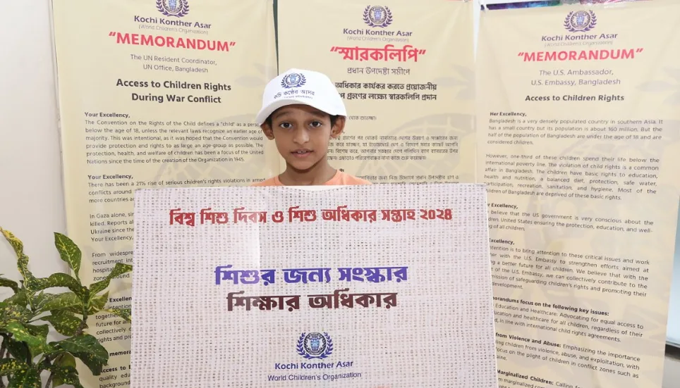 70% of children in Bangladesh face discrimination: Kochi Konther Asar